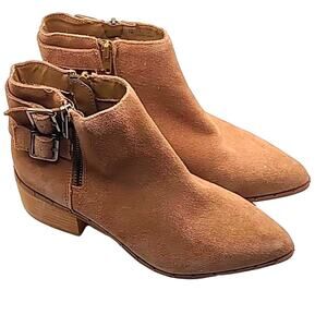 Excellent Bleecker & Bond Women’s Georgia Bootie Size 7M Suede Ankle Boots Tan